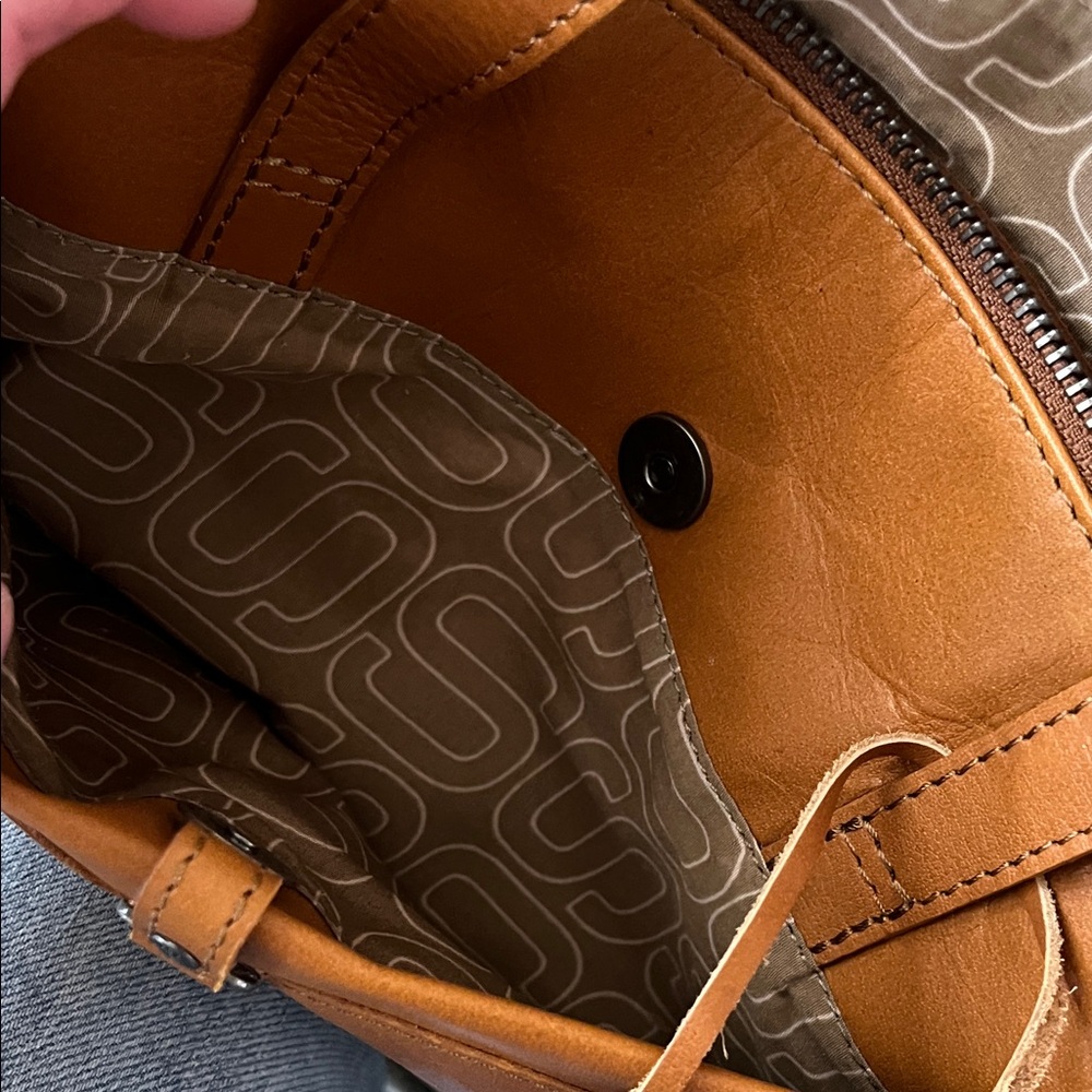 Spikes & Sparrow- Genuine Leather Tan shoulder Bag - - Picture 4 of 11